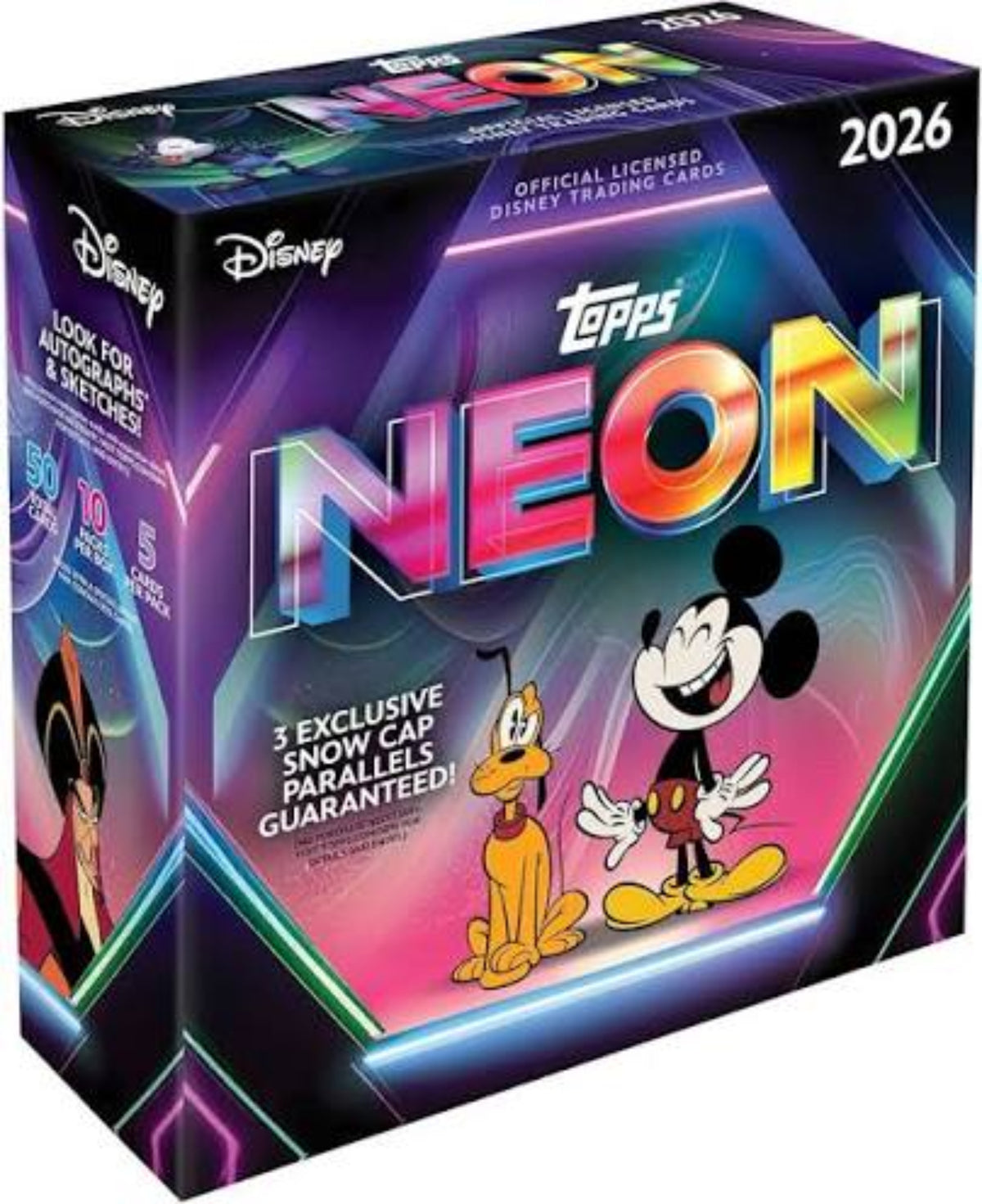 Topps Disney Neon 2026 - Mega Box (50 carte) - Prevendita
